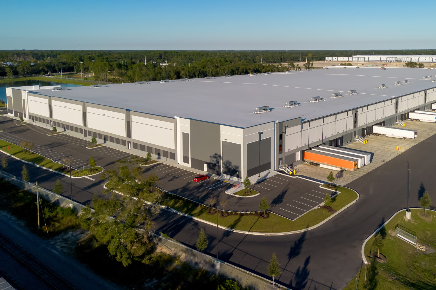 aerial of a cold storage facility in jacksonville florida