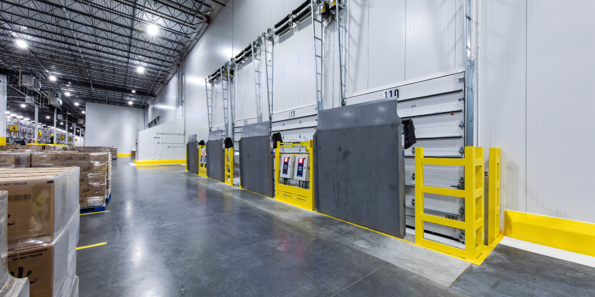 loading dock within a cold storage facility in jacksonville florida