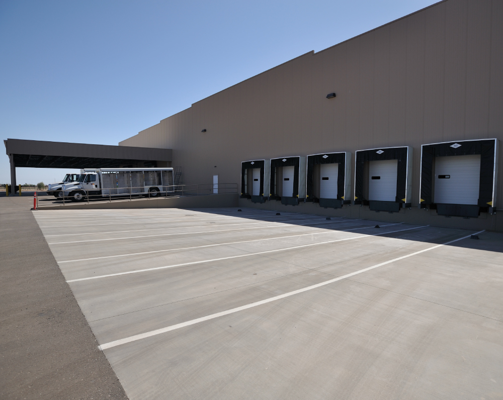 loading docks of the crescent crown beverage distribution facility in surprise arizona