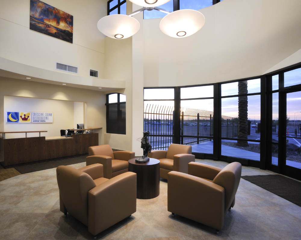 lounge within the crescent crown distributing office in surprise arizona