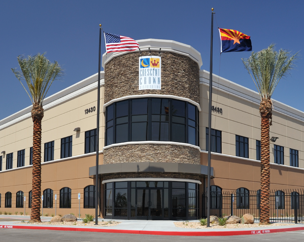front exterior of the crescent crown distributing beverage distribution facility in surprise arizona
