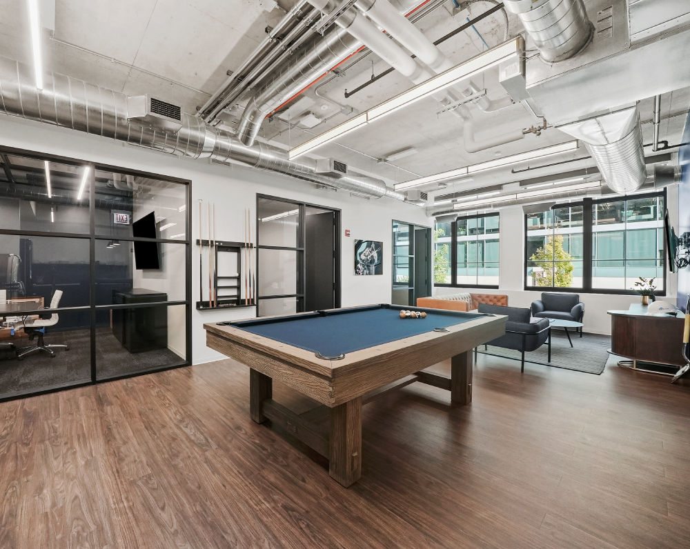 common area of the crow holdings industrial office renovation in chicago illinois