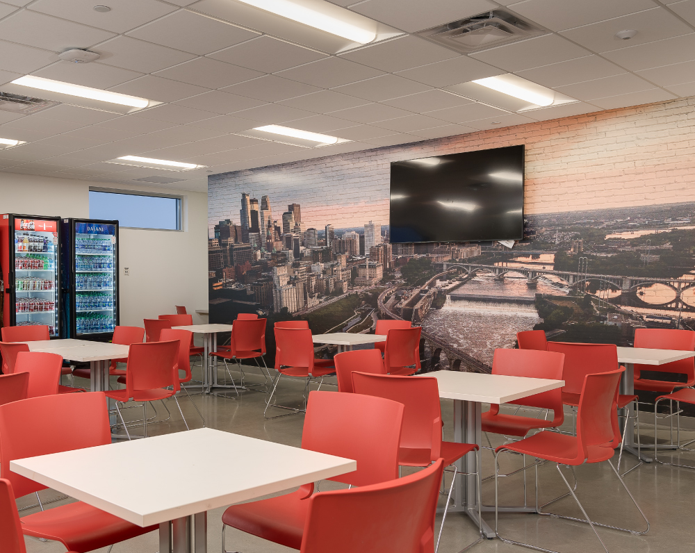 common area space in the greak lakes coca cola bottling facility in eagan minnesota