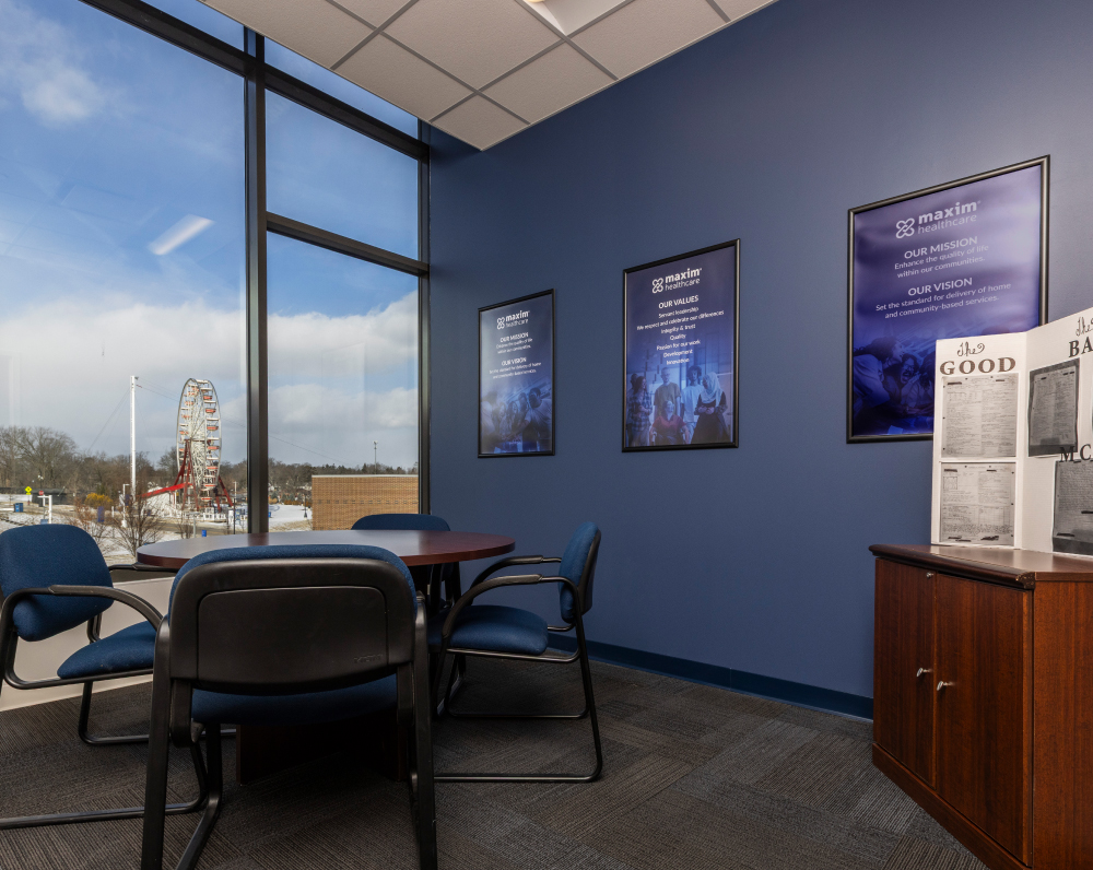 private office within the maxim healthcare office renovation in canton ohio