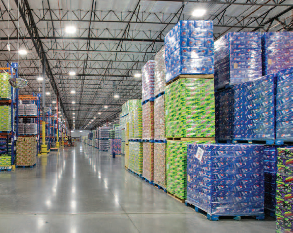 warehouse interior for Pepsi Co in goodyear arizona