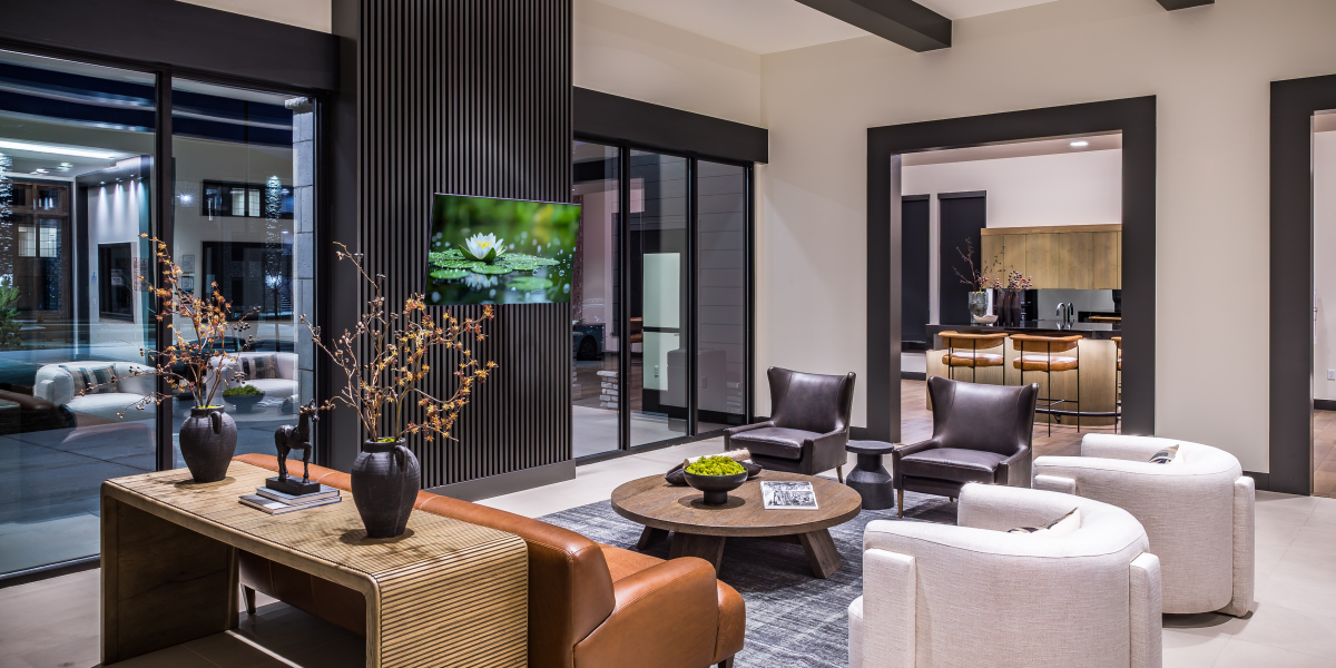 living area of a unit of the reserves at eagle point apartment complex in aurora colorado