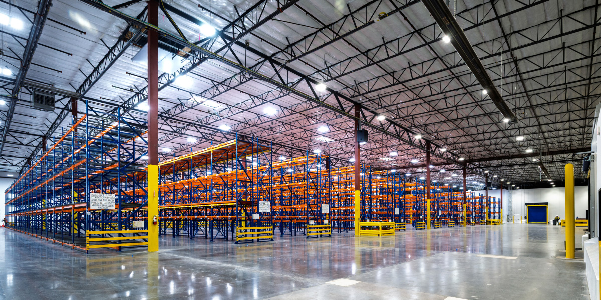 storage racks within the performance food group cold storage facility phase 1 renovation in portland oregon