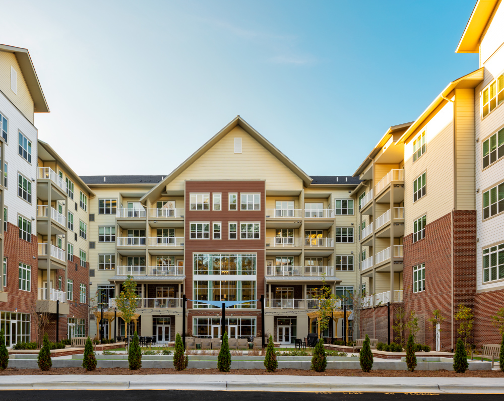 exterior of The cary north carolina atria independent senior living community