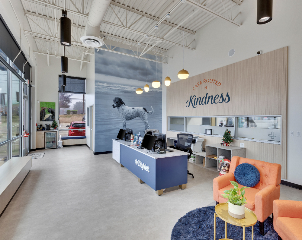 front lobby of a cityvet clinic in arizona