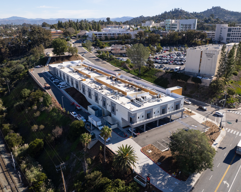 image of the grossmont post acute care facility in la mesa california from above