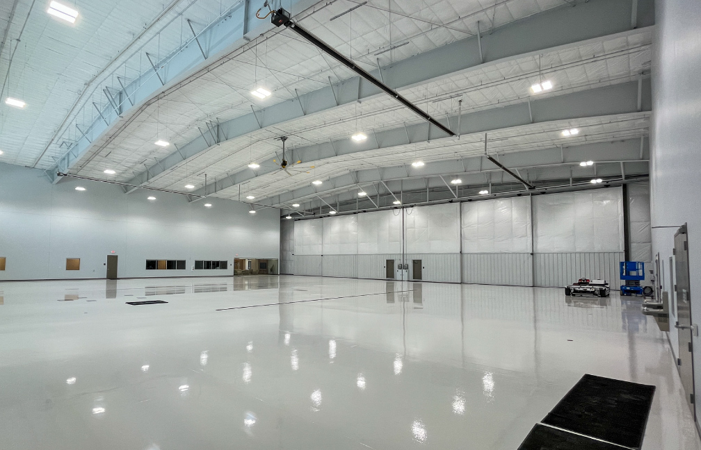 inside the alsco aircraft hangar in salt lake city utah