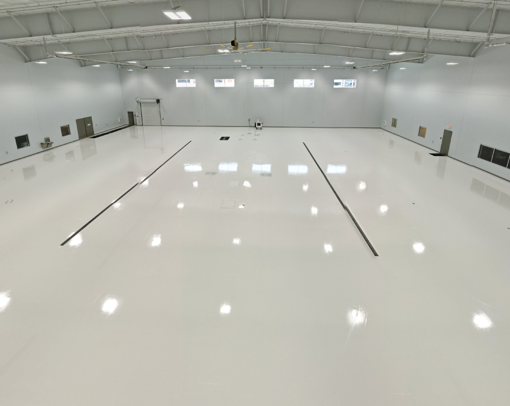 aerial inside the alsco aircraft hangar in salt lake city utah
