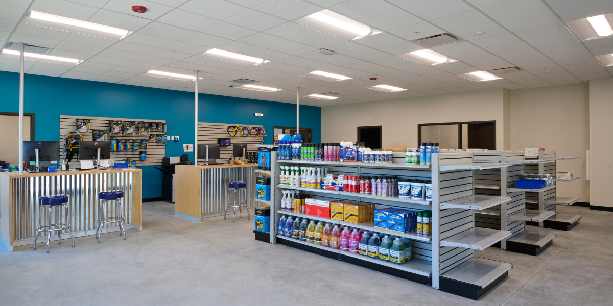 interior image of the york factory direct tenant improvement project in marlborough massachusetts