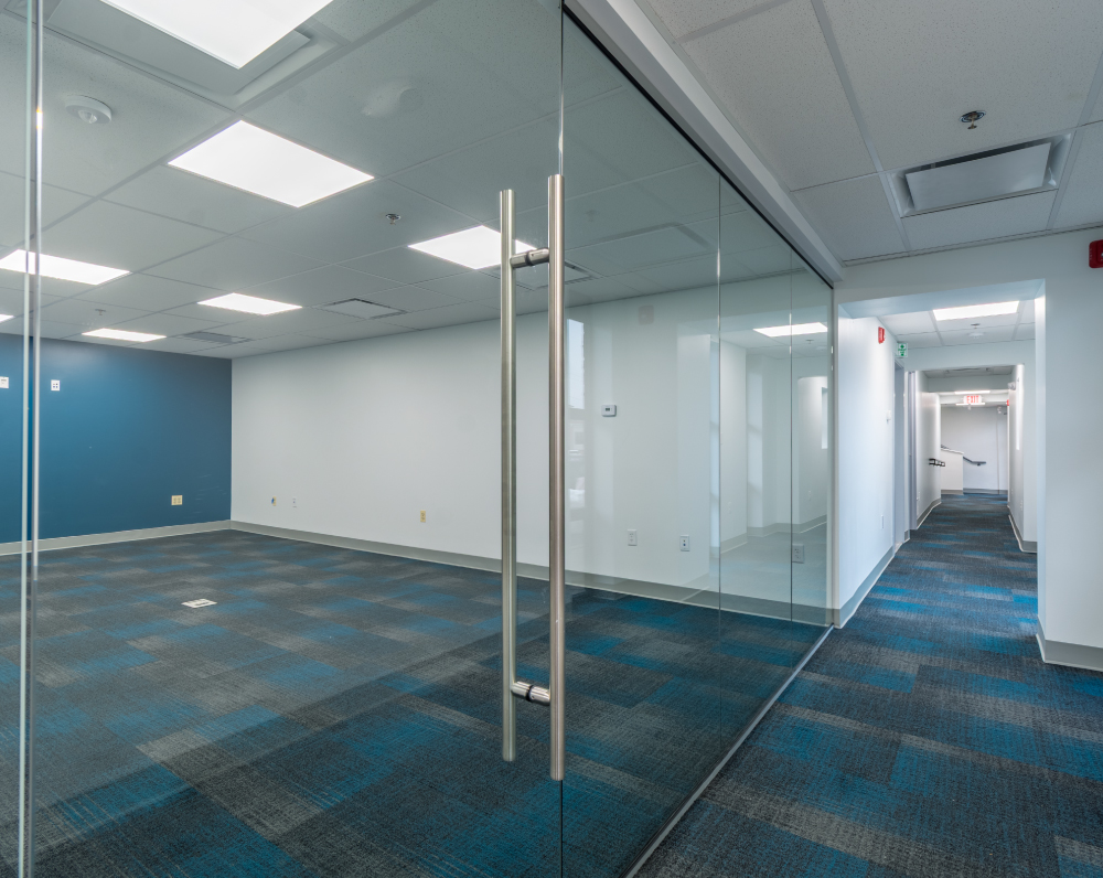 renovated conference room in the macom office in hamilton new jersey