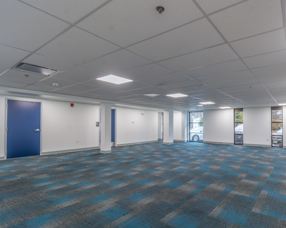 renovated interior in the macom office in hamilton new jersey