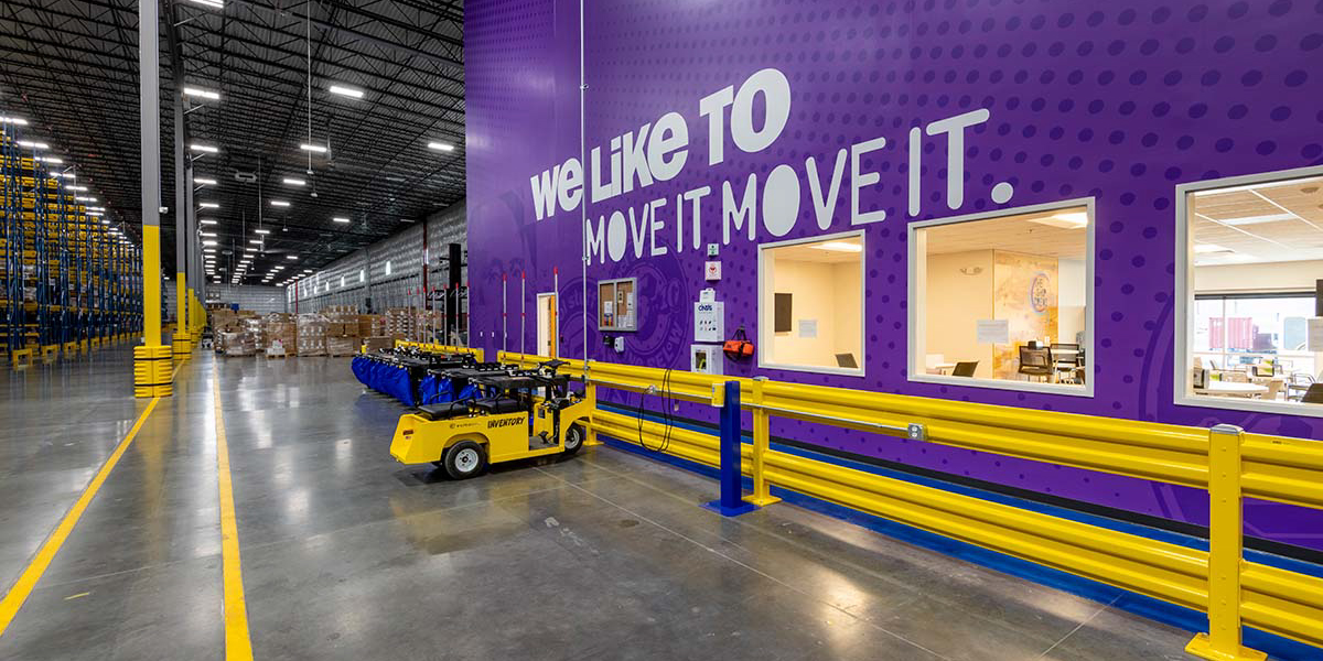 warehouse interior of the five below distribution facility in buckeye arizona