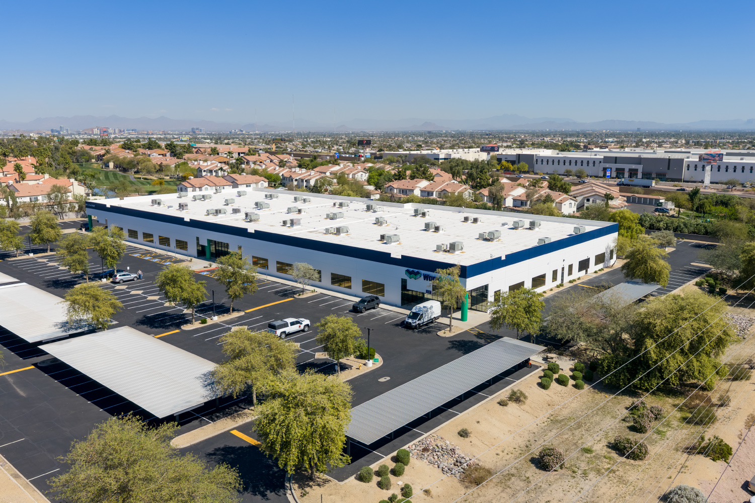 aerial image of the warespace facility in phoenix arizona
