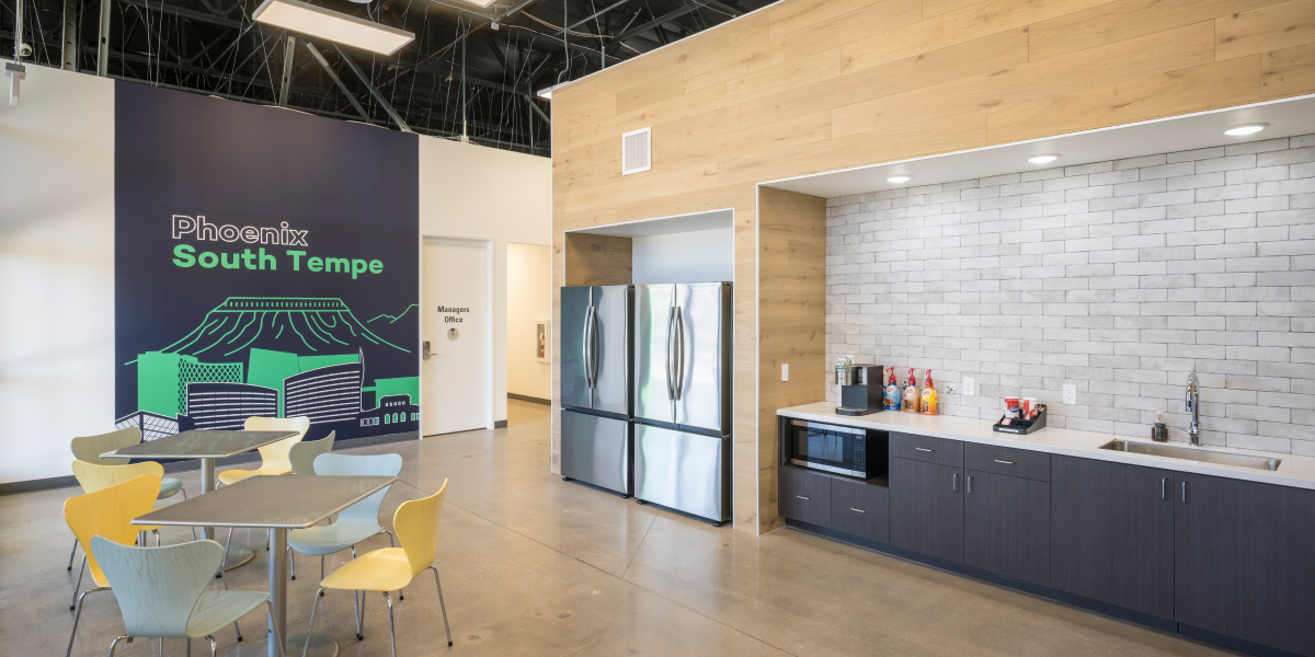 common area within the warespace facility in phoenix arizona
