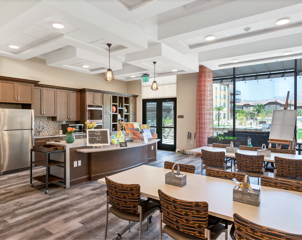 activity area of The Ovation by avamere at sienna hills Continuing Care Retirement Community in washington city utah