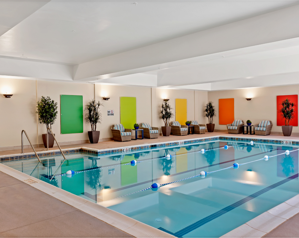 swimming pool within The Ovation by avamere at sienna hills Continuing Care Retirement Community in washington city utah
