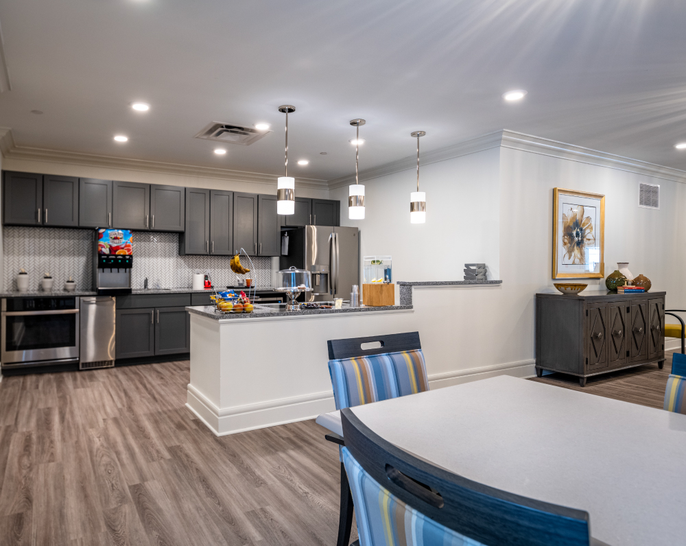 kitchen area within The provision living memory care facility in union township ohio