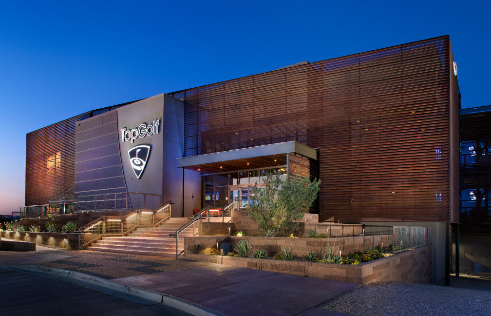 exterior of topgolf in scottsdale arizona