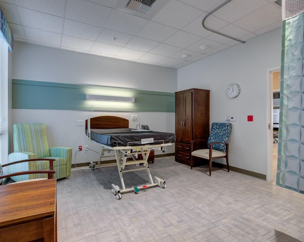 room within the transitional care of oceanside skilled nursing facility in california