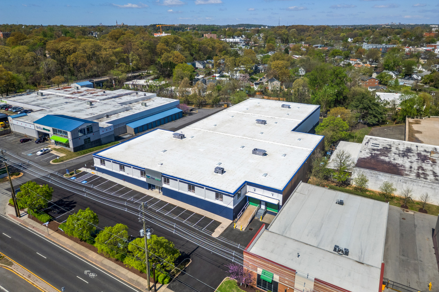 aerial view of the brentwood maryland warespace facility