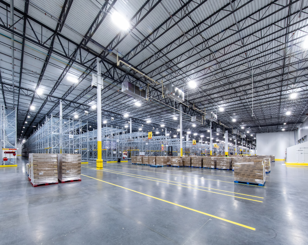 image of storage racks within the dhl cold storage facility in jacksonville florida