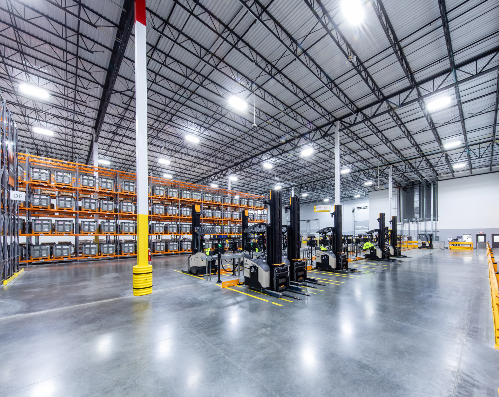 charging station within the dhl cold storage facility in jacksonville florida