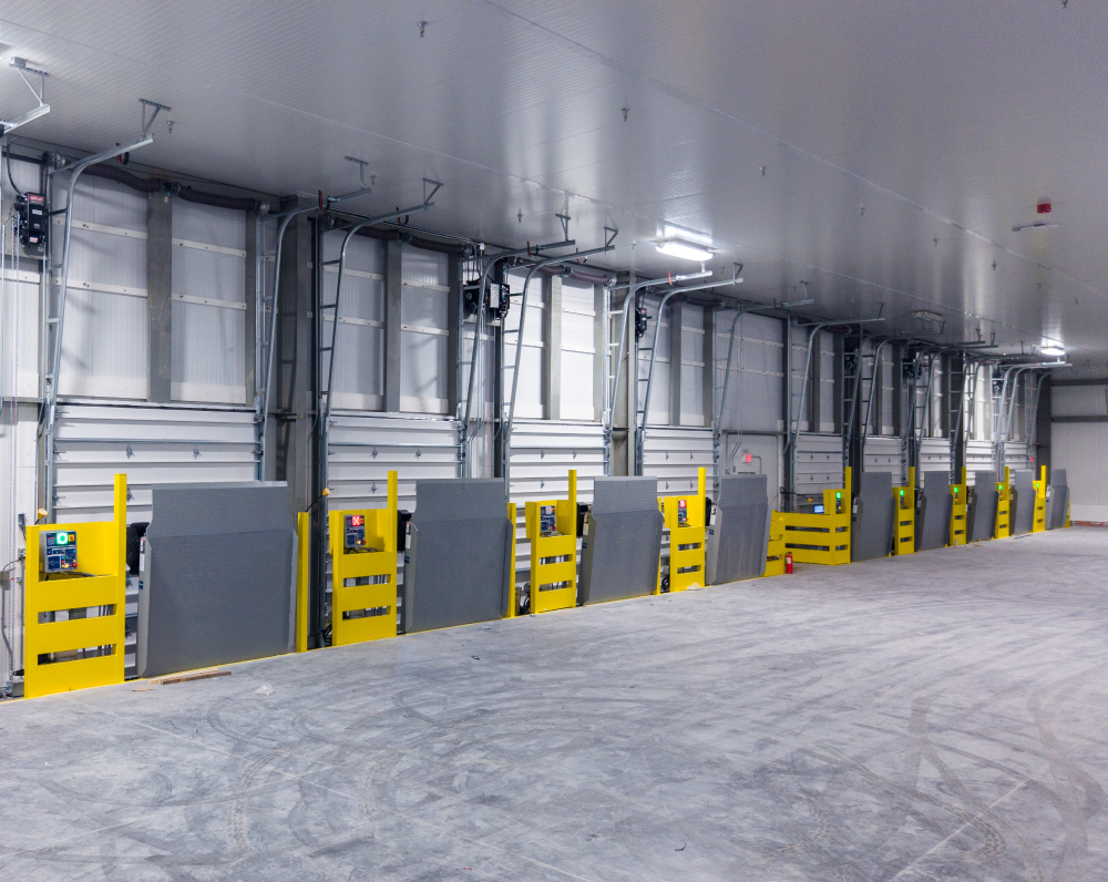 loading dock within the dominos cold storage facility expansion in groveland florida