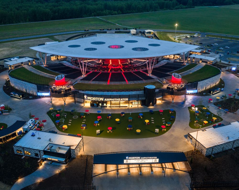 arco-national-construction-company-morton-ampitheater-riverside-missouri-gallery-6 aerial view of live nation entertainment's morton amphitheater in riverside missouri