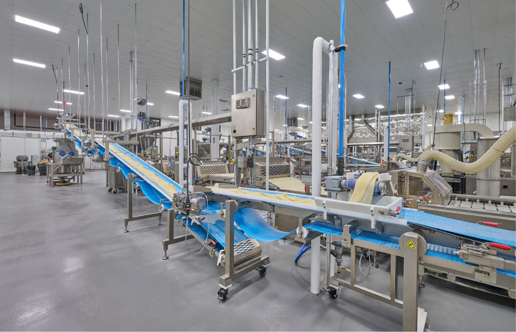 production line within the dunkin donut bakery in haverhill pennsylvania