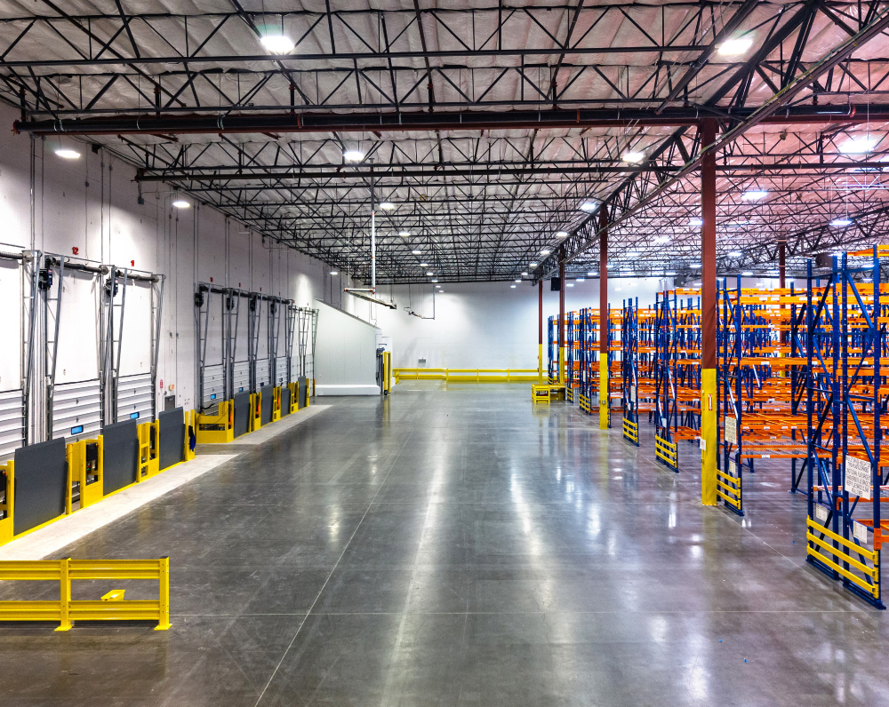 renovated interior of the performance food group cold storage facility in portland oregon